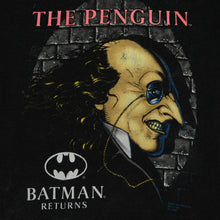 Load image into Gallery viewer, Vintage Batman Return The Penguin 1992 Film Promo T Shirt 90s Black Youth
