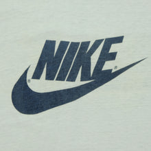 Load image into Gallery viewer, Vintage NIKE Vancouver Marathon Shoes 1979 Spell Out Swoosh T Shirt 70s Blue L