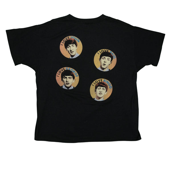 Vintage ROYAL FIRST CLASS Classic Beatles I Love T Shirt 80s 90s Black XL