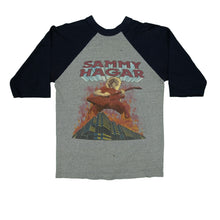 Load image into Gallery viewer, Vintage Sammy Hagar Burning Across the States With The Red Rocker Tour Raglan T Shirt 80s Gray Black