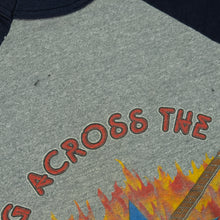 Load image into Gallery viewer, Vintage Sammy Hagar Burning Across the States With The Red Rocker Tour Raglan T Shirt 80s Gray Black