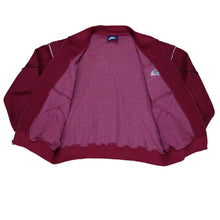 Load image into Gallery viewer, Vintage NIKE Spell Out Swoosh Striped Full Zip Track Jacket 80s Red XL