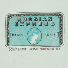 Load image into Gallery viewer, Vintage Russian Express Credit Card Don't Leave Home Without It T Shirt 90s White M