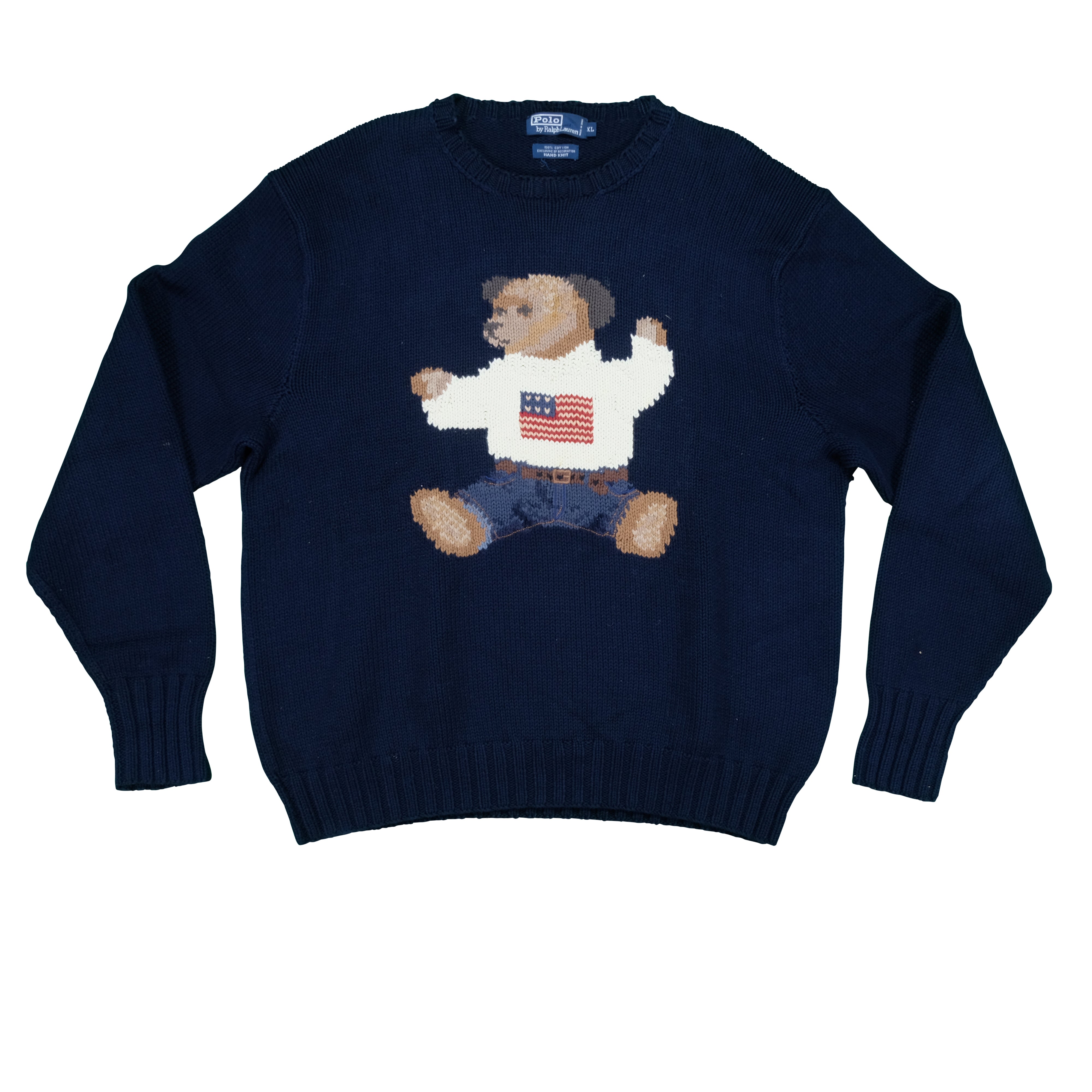 Vintage Polo Ralph Lauren Hand Knit Bear Sweater Reset Vintage
