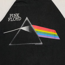 Load image into Gallery viewer, Vintage HANDTEX Pink Floyd Dark Side of The Moon 1987 Tour Raglan T Shirt 80s Black White L
