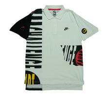 Load image into Gallery viewer, Vintage NIKE Challenge Court Tennis Spell Out Swoosh Color Block All Over Print Polo Shirt 90s White S