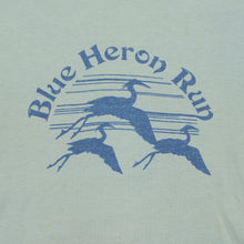 Load image into Gallery viewer, Vintage NIKE Blue Heron Run Spell Out Swoosh T Shirt 80s Blue L