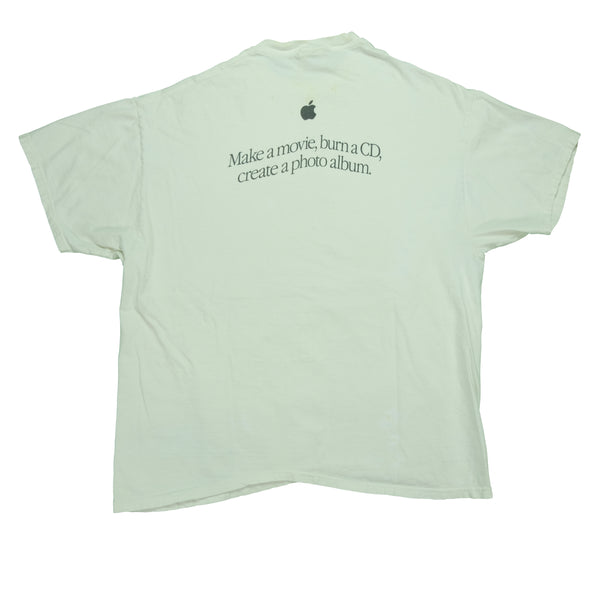 Vintage Apple Macintosh Learn To Speak Digital T Shirt 2000s White XL