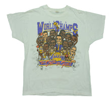 Load image into Gallery viewer, Vintage Los Angeles Lakers 1987 NBA Champions The Drive For Five Caricature Cartoon T Shirt 80s Showtime White