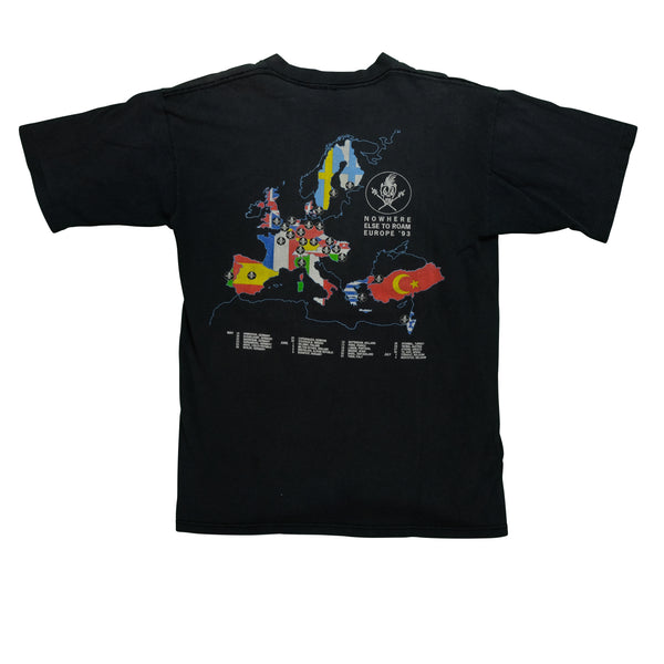 Vintage Metallica Nowhere Else To Roam 1993 Europe Tour T Shirt 90s Black