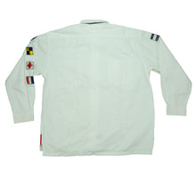 Load image into Gallery viewer, Vintage TOMMY HILFIGER Sailing Gear Flags Spell Out Long Sleeve Casual Shirt 90s White 2XL
