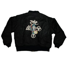 Load image into Gallery viewer, Vintage Led Zeppelin Wizard Zoso Tour Bomber Jacket 80s 90s Black