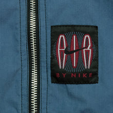 Load image into Gallery viewer, Vintage AIR BY NIKE Spell Out Swoosh Striped Color Block Windbreaker Jacket 90s Blue Black Red M
