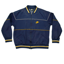 Load image into Gallery viewer, Vintage NIKE Spell Out Swoosh Striped Full Zip Track Jacket XL