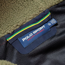Load image into Gallery viewer, Vintage POLO SPORT Ralph Lauren PRL Fishing Guide Patches Spell Out Color Block Hooded Jacket XL