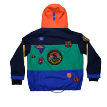Load image into Gallery viewer, Vintage POLO SPORT Ralph Lauren PRL Fishing Guide Patches Spell Out Color Block Hooded Jacket XL