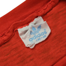 Load image into Gallery viewer, Vintage ADIDAS Spell Out Trefoil T Shirt 80s 90s Red XL