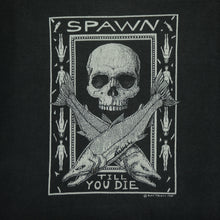 Load image into Gallery viewer, Vintage Spawn Till You Die Ray Troll 1987 Skull Art T Shirt 80s Black
