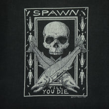 Load image into Gallery viewer, Vintage Spawn Till You Die Ray Troll 1987 Skull Art T Shirt 80s Black