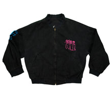 Load image into Gallery viewer, Vintage U-MEN Spell Out Neon Graphic 1986 Full Zip Black Bomber Jacket 80s Black