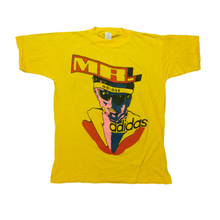 Load image into Gallery viewer, Vintage Jim McMahon Mr. Adidas Chicago Bears T Shirt 80s Yellow L