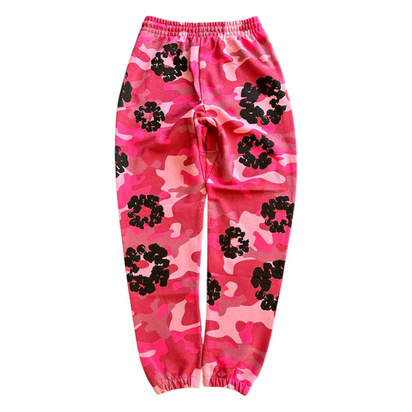 New Denim Tears Pink Camo Cotton Wreath Sweatpants Size Medium 