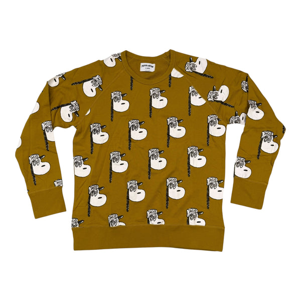 New Fucking Awesome Acid Snoopy All-Over Print Crewneck Mustard Size X-Large