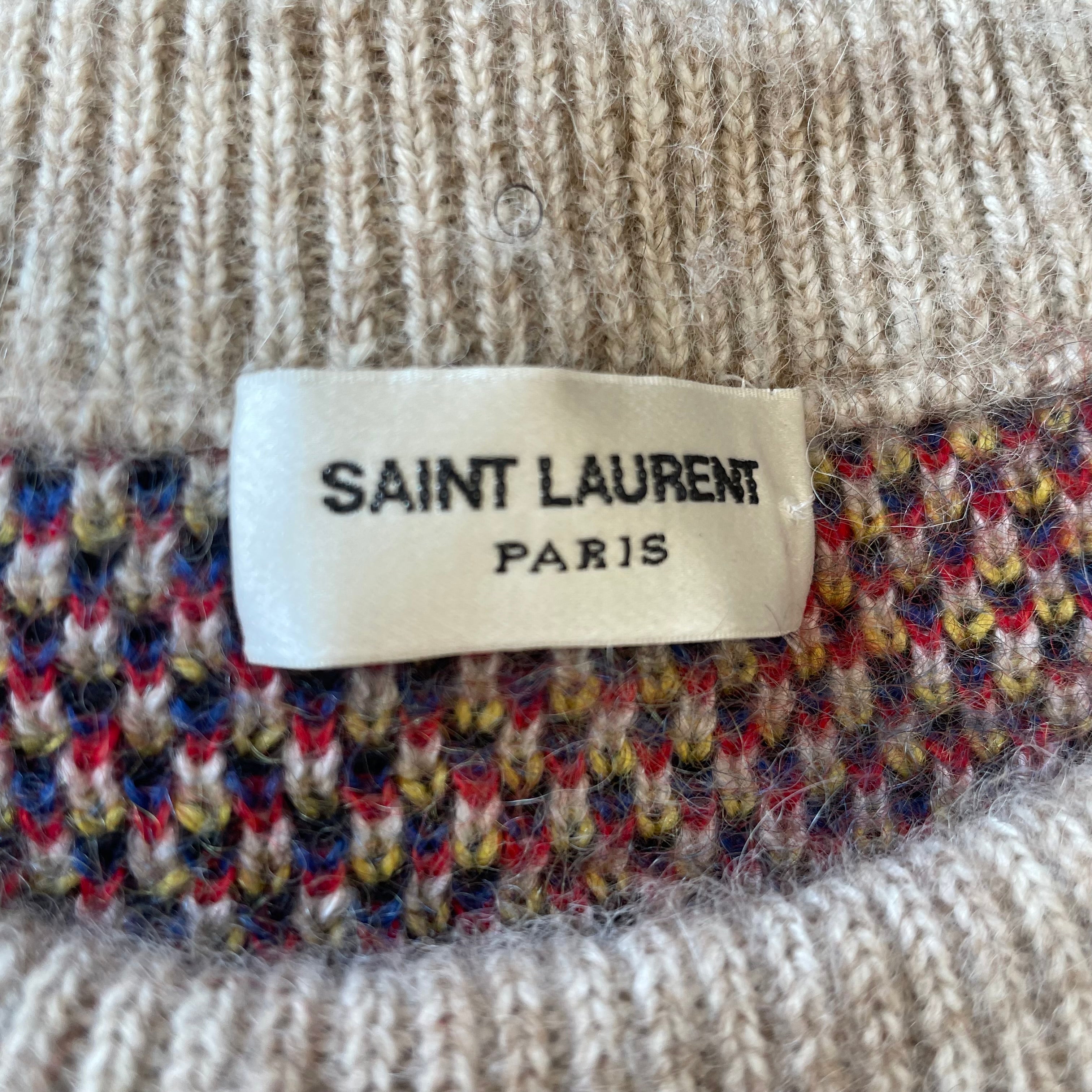 SAINT LAURENT Wool And Mohair Jacquard Sweater – Reset Web Store