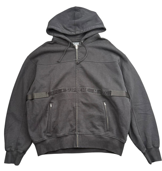 NEW Supreme Marithé + François Girbaud Zip Up Hooded Sweatshirt Black Medium