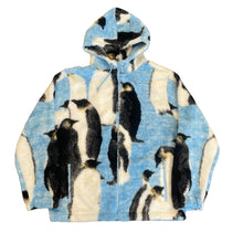 Load image into Gallery viewer, SUPREME Penguins Hooded Fleece Jacket FW20 Blue XL
