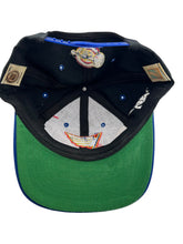 Load image into Gallery viewer, Vintage LOGO 7 St. Louis Blues Goalie Mask Logo Snapback Hat 90s Black Blue
