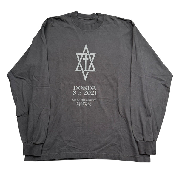 2021 Yeezy DONDA 8/5/2021 Atlanta L/S Shirt Black
