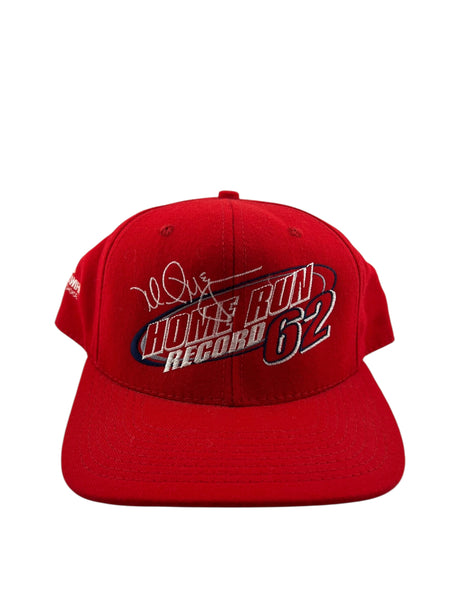 Vintage NEW ERA Mark McGwire St. Louis Cardinals #62 Home Run Record Snapback Hat 90s Red