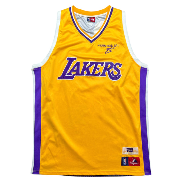 Vintage MAJESTIC Kobe Bryant Los Angeles Lakers Graphic Basketball Jersey 2000s Yellow