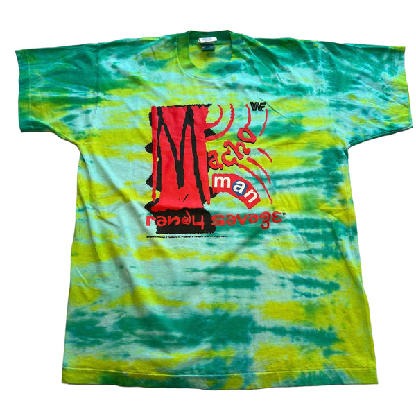 Vintage WWF Macho Man Randy Savage 1994 Tie Dyed T Shirt NWOT XL
