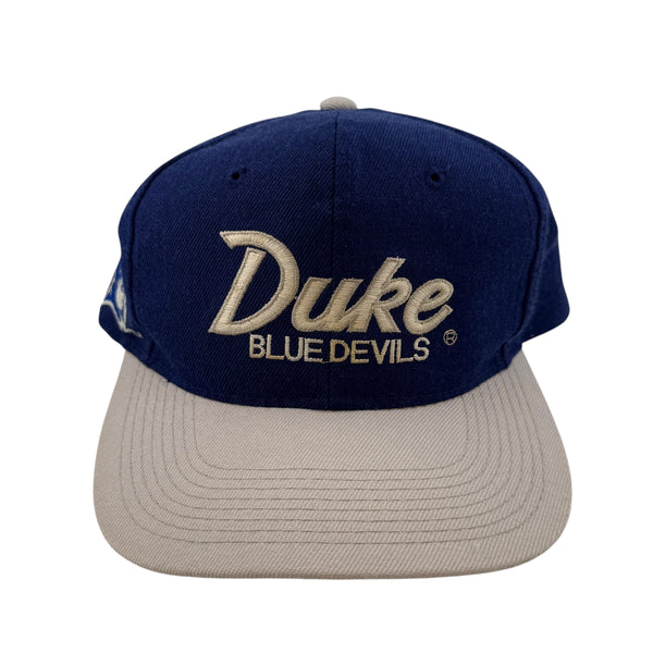 Vintage Sports Specialties Duke Blue Devils Blue Two Tone Script 90s Snapback Hat