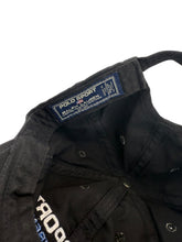 Load image into Gallery viewer, Vintage POLO SPORT Ralph Lauren USA Flag Spell Out Strapback Hat 90s Black
