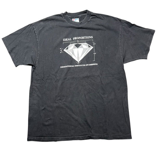 Vintage 90s HANES BEEFY Diamond Ideal Proportions Gemological Institute Of America T Shirt XL
