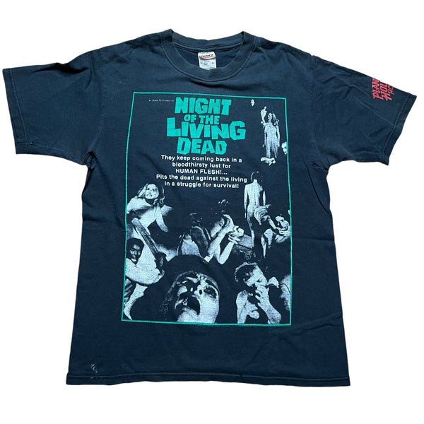 Vintage ANVIL Night of the Living Dead Planet Hollywood Horror Series 1999 T Shirt 90s Black S