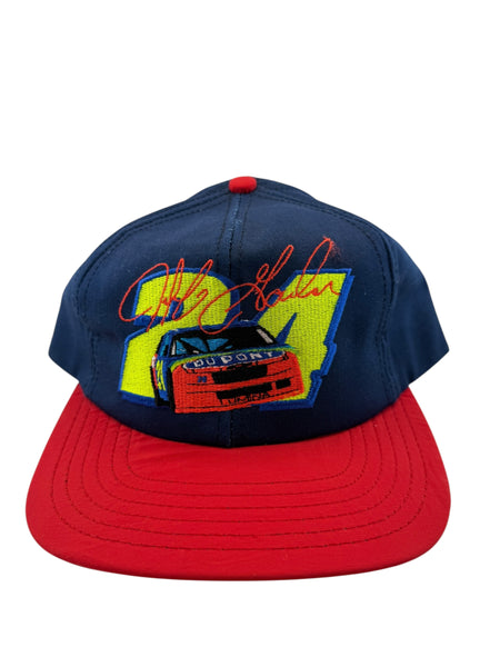 Vintage WINSTON Jeff Gordon NASCAR Racing Big Logo Snapback Hat 90s Blue Red