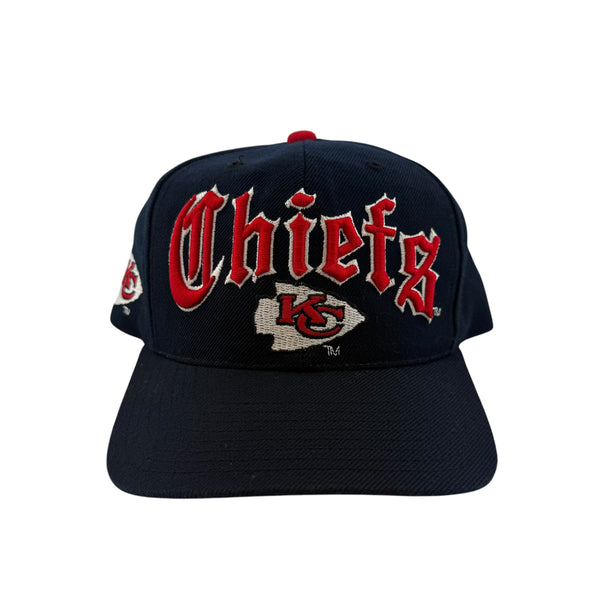 Vintage DREW PEARSON Kansas City Chiefs Snapback Hat 90s Black