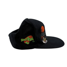 Load image into Gallery viewer, Vintage AMERICAN NEEDLE Taz Space Jam Basketball 1996 Snapback Hat 90s Black Youth
