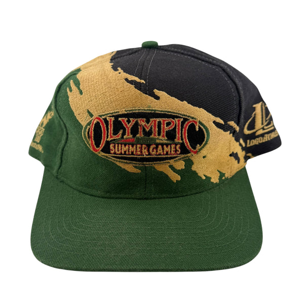 Vintage 1996 Logo Athletic Olympic Summer Games Splash Black Snapback Hat