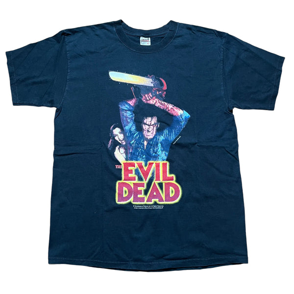 Vintage ANVIL The Evil Dead The Ultimate Experience In Grueling Terror T Shirt 90s Blue Grape Black XL