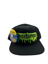 Load image into Gallery viewer, Vintage PARACHUTE PRESS Goosebump Kids 1995 Snapback Hat 90s Black NOS
