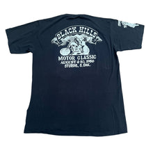 Load image into Gallery viewer, Vintage Sturgis and Cold Beer Black Hills Rally &amp; Races 1986 T Shirt 80s Black XL
