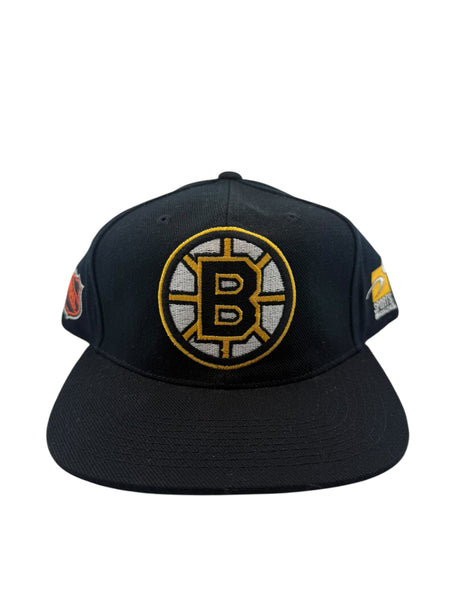 Vintage SPORTS SPECIALTIES Boston Bruins Snapback Hat 90s Black NOS