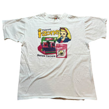 Load image into Gallery viewer, Vintage Polaroid I-Zone Barbie Camera T Shirt 90s White XL
