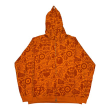Load image into Gallery viewer, New BAPE logo full zip hoodie Orange A Bathing Ape NIGO Size XL

