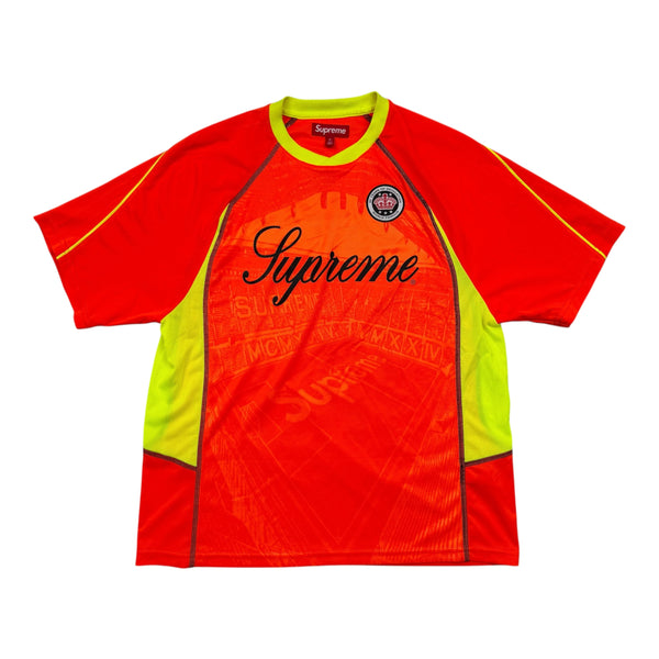 New Supreme Jacquard Soccer Jersey Orange Size Medium